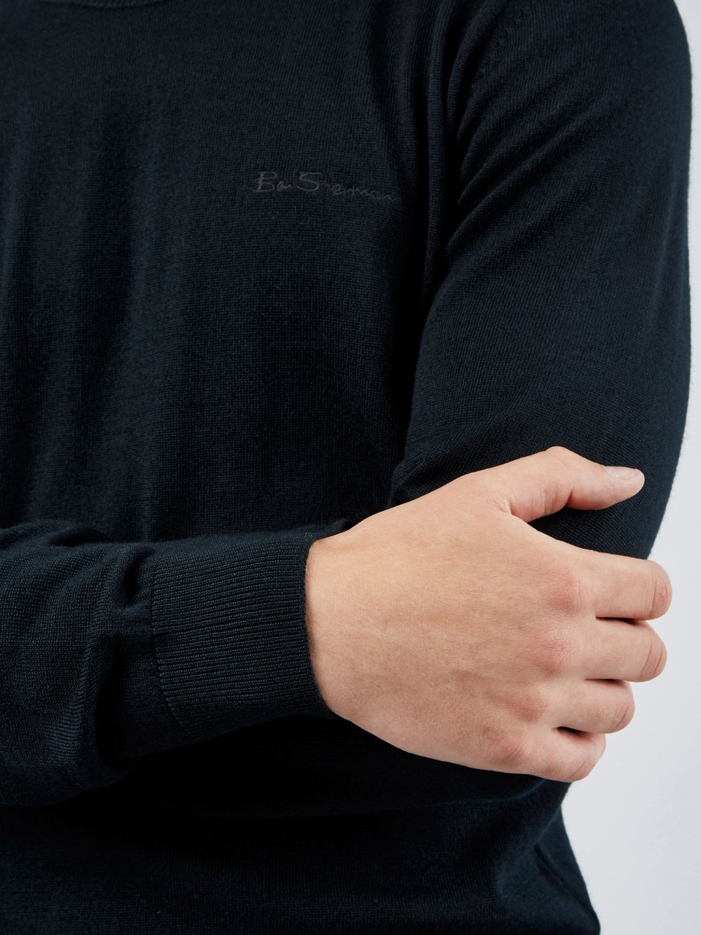 Knitwear Ben Sherman Signature Crewneck Noir | DFR-82221645